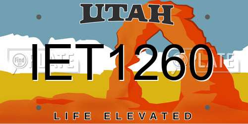 IET1260 Utah License Plate