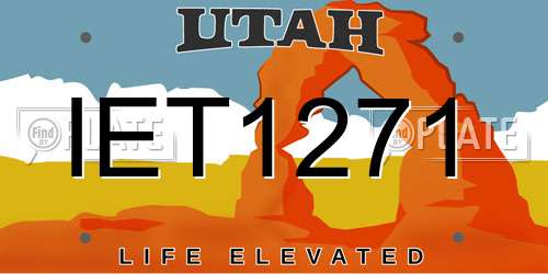 IET1271 Utah License Plate