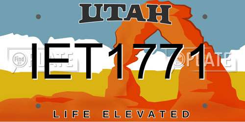 IET1771 Utah License Plate