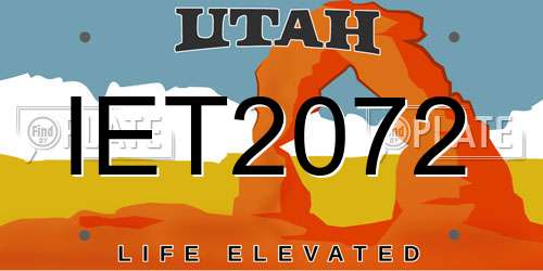 IET2072 Utah License Plate