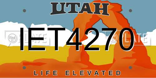 IET4270 Utah License Plate