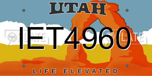 IET4960 Utah License Plate