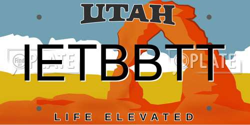 IETBBTT Utah License Plate