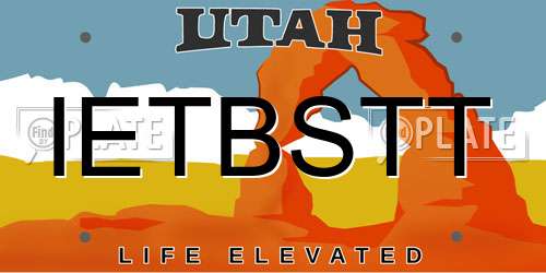 IETBSTT Utah License Plate
