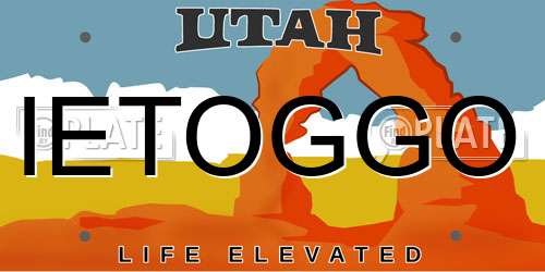 IETOGGO Utah License Plate