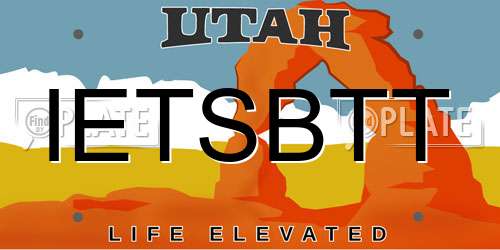 IETSBTT Utah License Plate