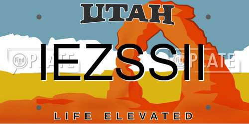 IEZSSII Utah License Plate