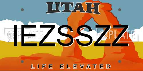 IEZSSZZ Utah License Plate
