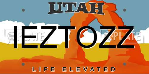 IEZTOZZ Utah License Plate
