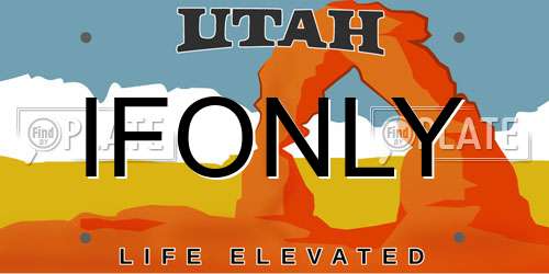 IFONLY Utah License Plate
