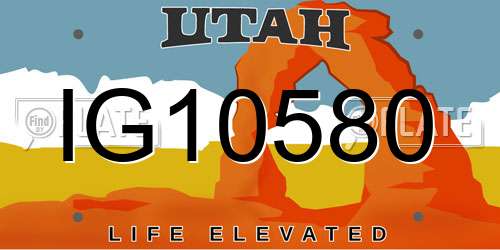 IG10580 Utah License Plate