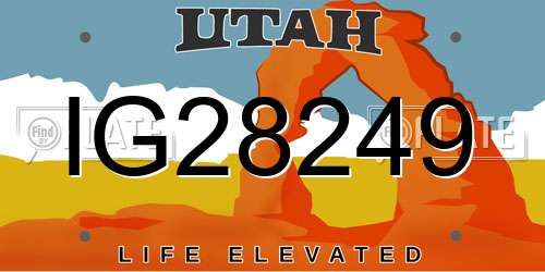 IG28249 Utah License Plate