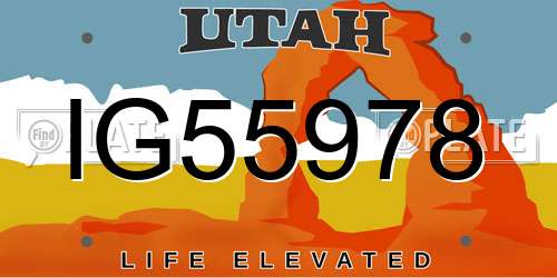 IG55978 Utah License Plate