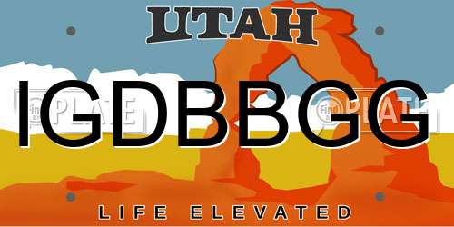 IGDBBGG Utah License Plate