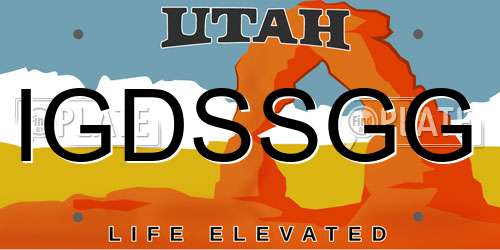 IGDSSGG Utah License Plate