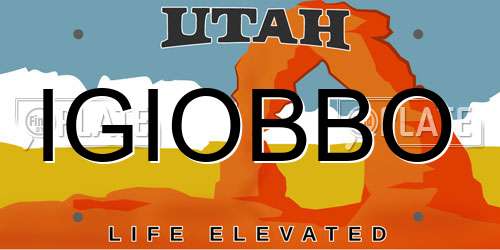 IGIOBBO Utah License Plate