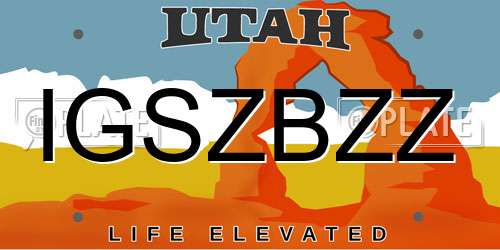 IGSZBZZ Utah License Plate