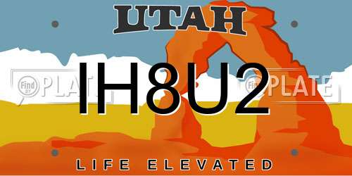 IH8U2 Utah License Plate