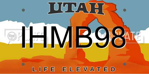 IHMB98 Utah License Plate