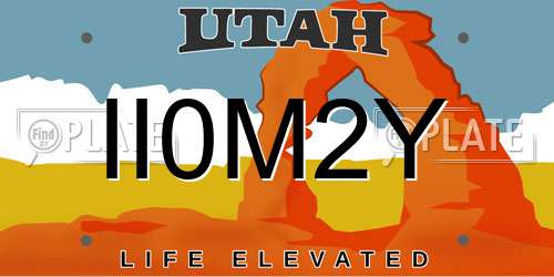 II0M2Y Utah License Plate