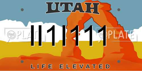 II1I111 Utah License Plate