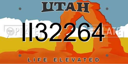 II32264 Utah License Plate