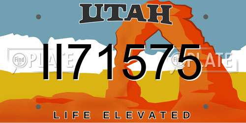 II71575 Utah License Plate