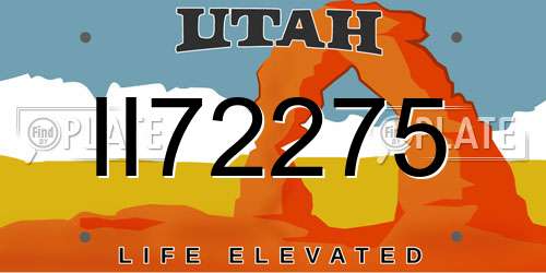 II72275 Utah License Plate