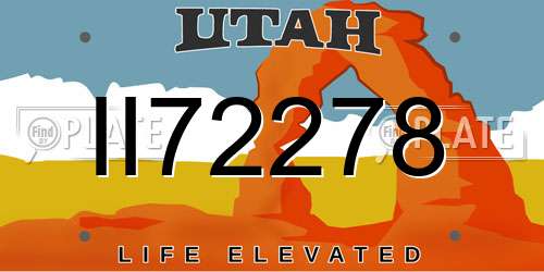 II72278 Utah License Plate