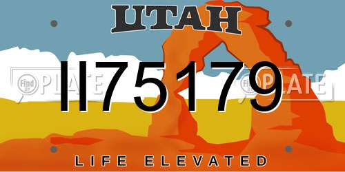 II75179 Utah License Plate