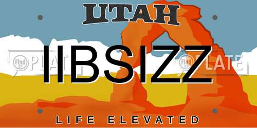 IIBSIZZ Utah License Plate