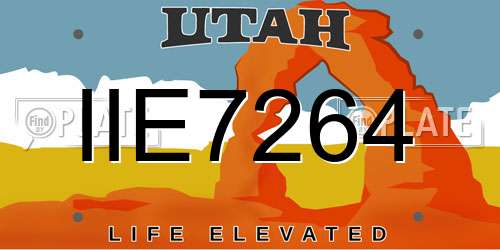 IIE7264 Utah License Plate