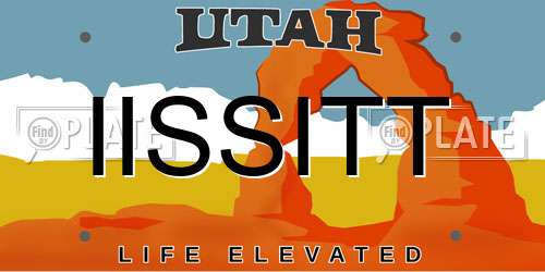 IISSITT Utah License Plate