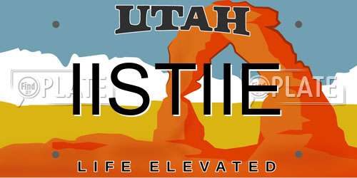 IISTIIE Utah License Plate