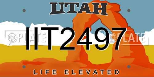 IIT2497 Utah License Plate