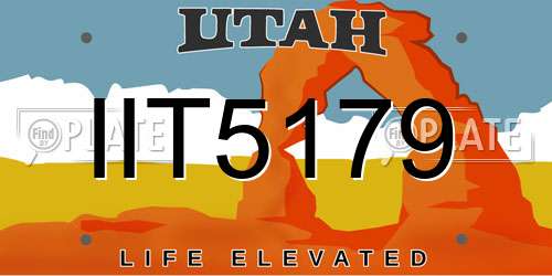 IIT5179 Utah License Plate