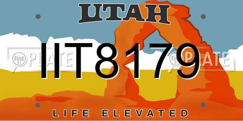 IIT8179 Utah License Plate