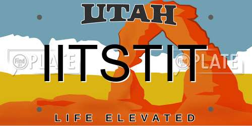 IITSTIT Utah License Plate