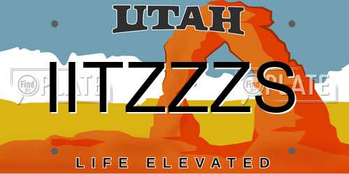 IITZZZS Utah License Plate