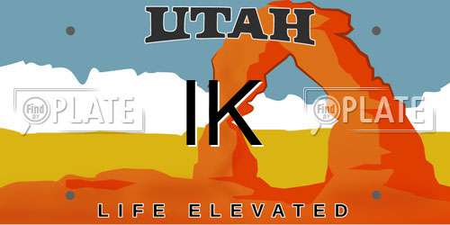 IK Utah License Plate