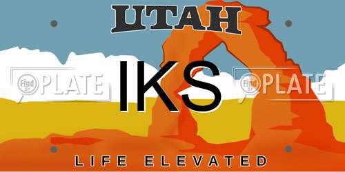 IKS Utah License Plate