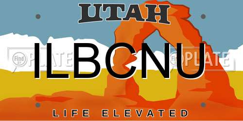 ILBCNU Utah License Plate