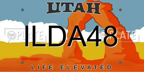 ILDA48 Utah License Plate