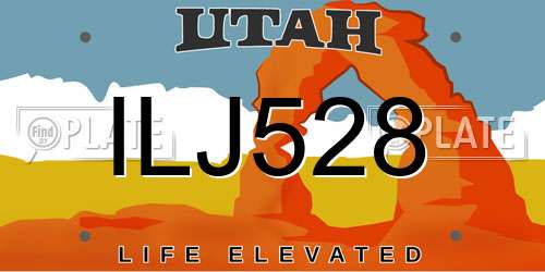 ILJ528 Utah License Plate