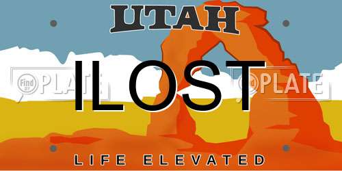 ILOST Utah License Plate
