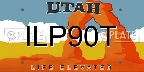 ILP90T Utah License Plate