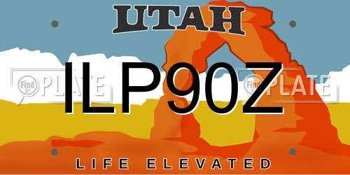 ILP90Z Utah License Plate