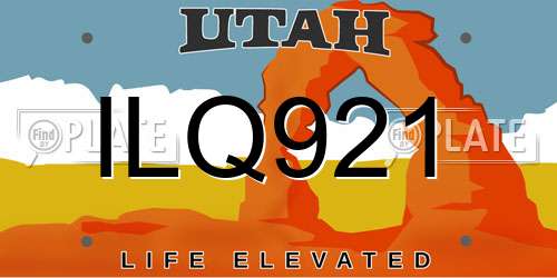 ILQ921 Utah License Plate