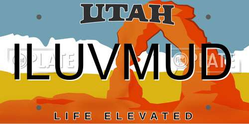 ILUVMUD Utah License Plate