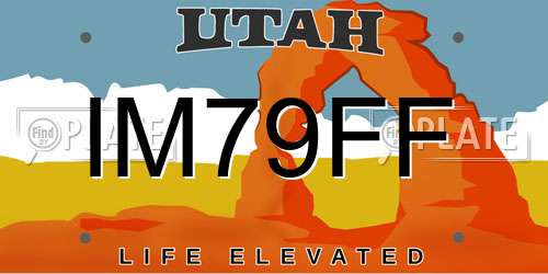 IM79FF Utah License Plate